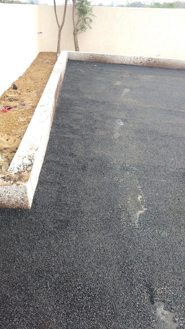 Terrace surface after waterproofing treatment